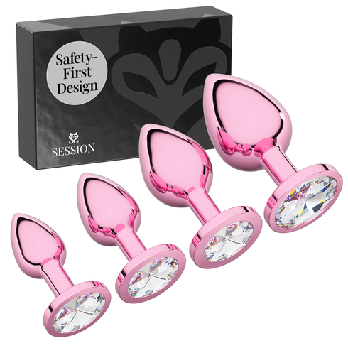 Metal Butt Plug Set (Circle-Shaped Charm)