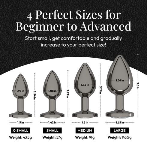 Metal Butt Plug Set (Circle-Shaped Charm)