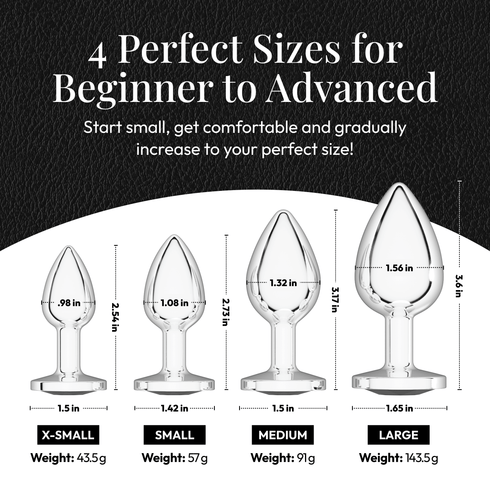 Metal Butt Plug Set (Circle-Shaped Charm)