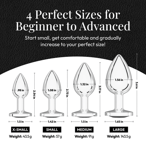 Metal Butt Plug Set (Circle-Shaped Charm)