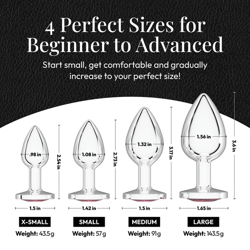 Metal Butt Plug Set (Circle-Shaped Charm)