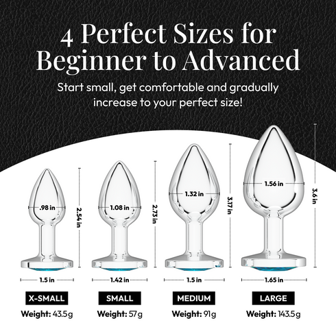 Metal Butt Plug Set (Circle-Shaped Charm)