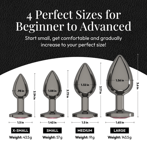 Metal Butt Plug Set (Circle-Shaped Charm)