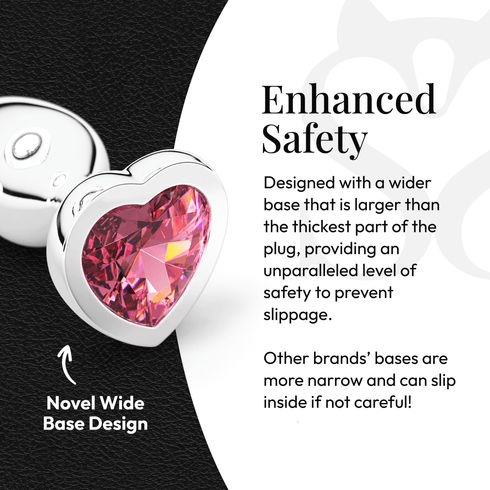 Metal Butt Plug Set (Heart-Shaped Charm)