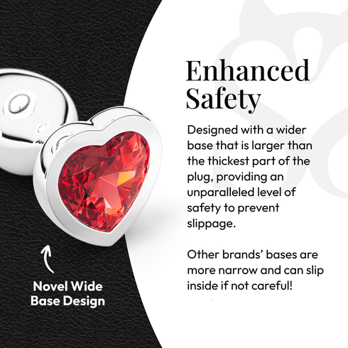 Metal Butt Plug Set (Heart-Shaped Charm)