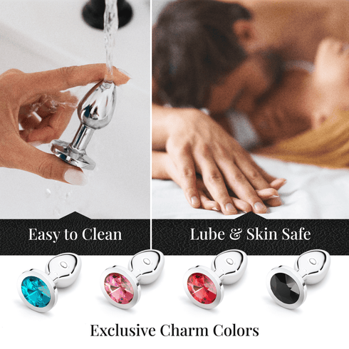 Metal Butt Plug Set (Circle-Shaped Charm)