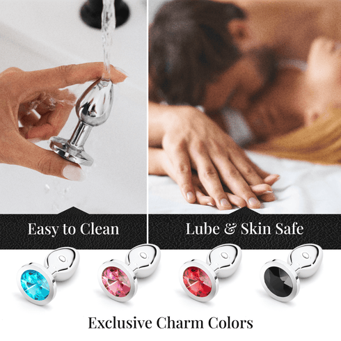 Metal Butt Plug Set (Circle-Shaped Charm)