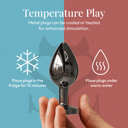 Metal Butt Plug Set (Circle-Shaped Charm)