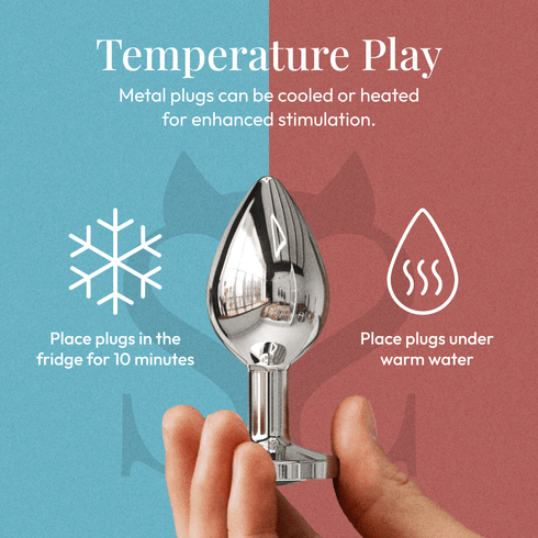 Metal Butt Plug Set (Circle-Shaped Charm)