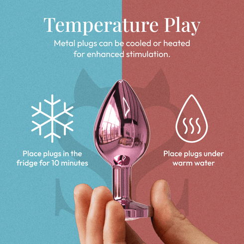 Metal Butt Plug Set (Circle-Shaped Charm)